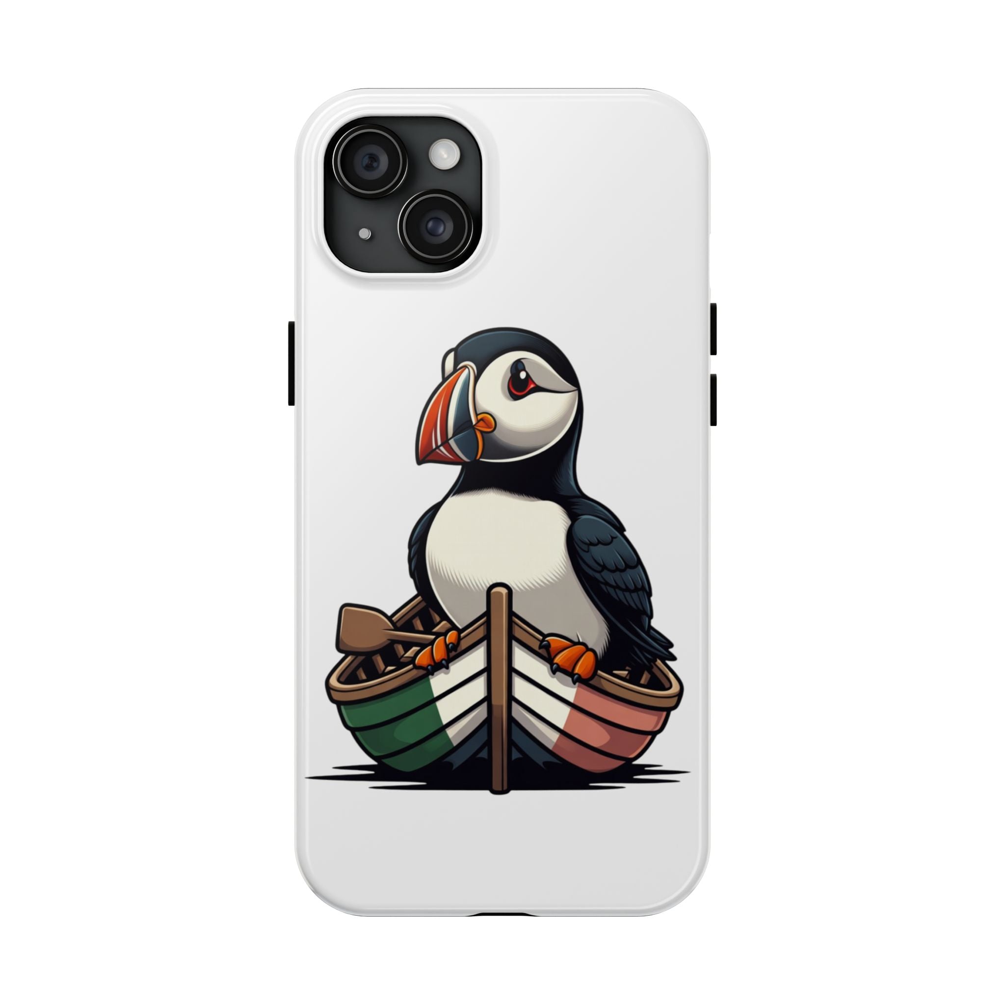 Newfoundland Puffin Rowboat Tough Phone Case