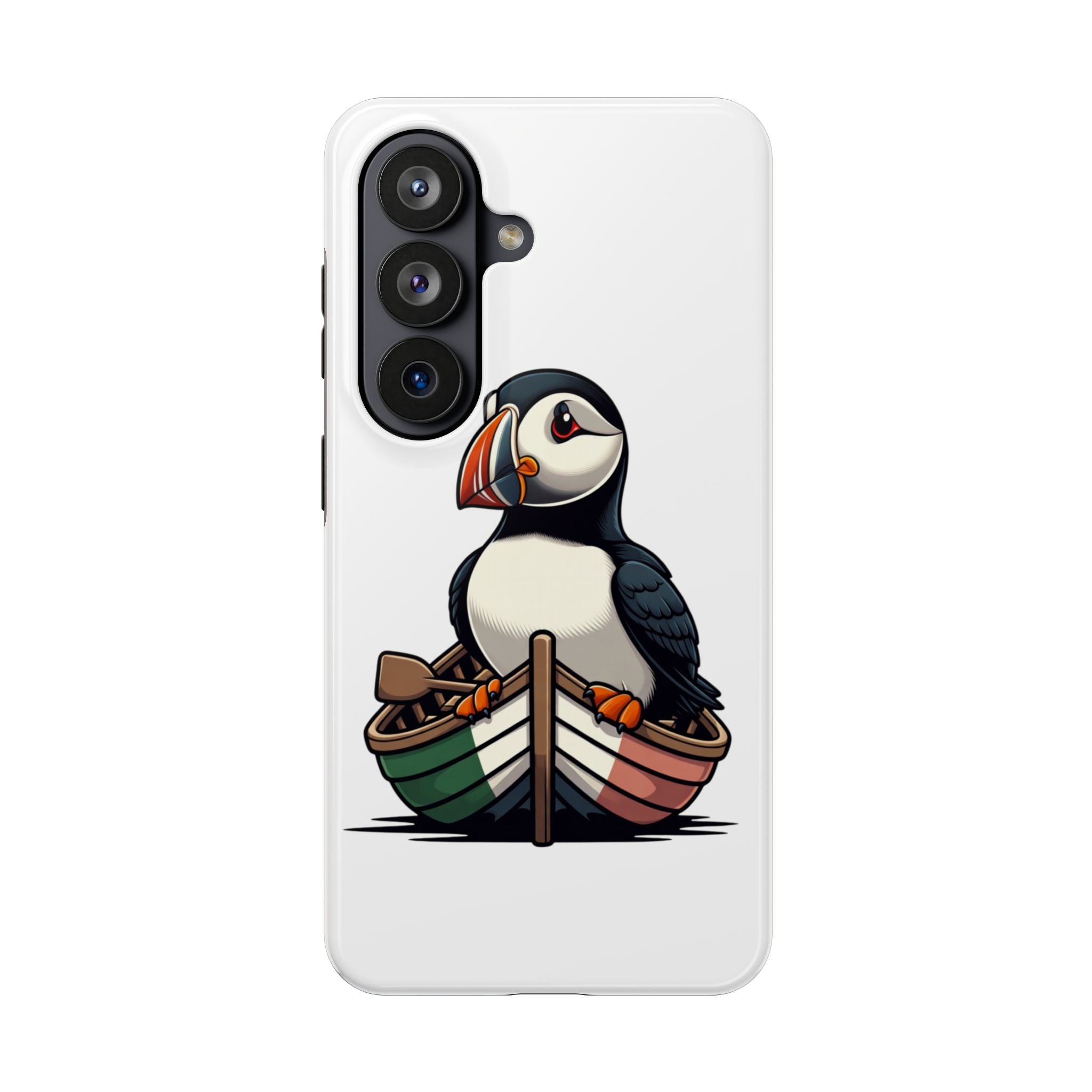 Newfoundland Puffin Rowboat Tough Phone Case