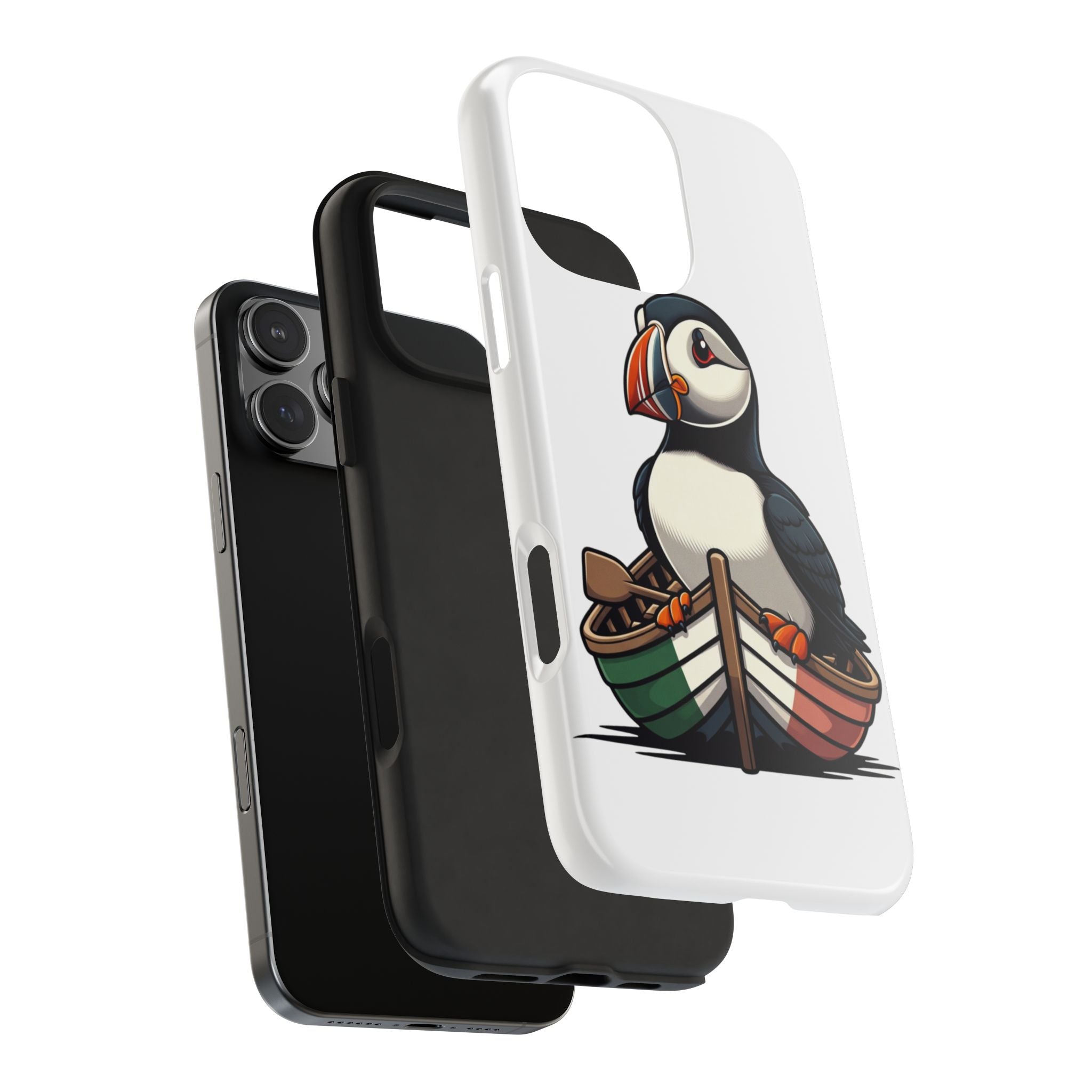Newfoundland Puffin Rowboat Tough Phone Case