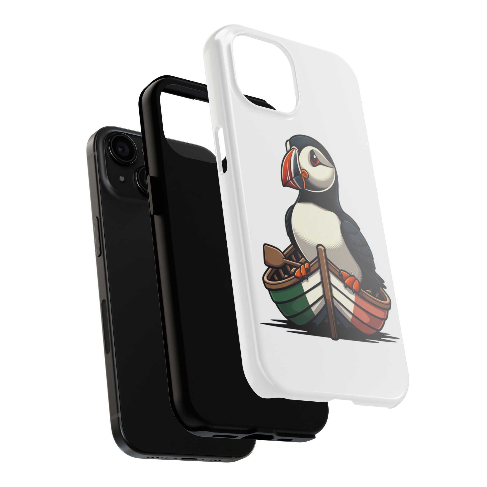 Newfoundland Puffin Rowboat Tough Phone Case