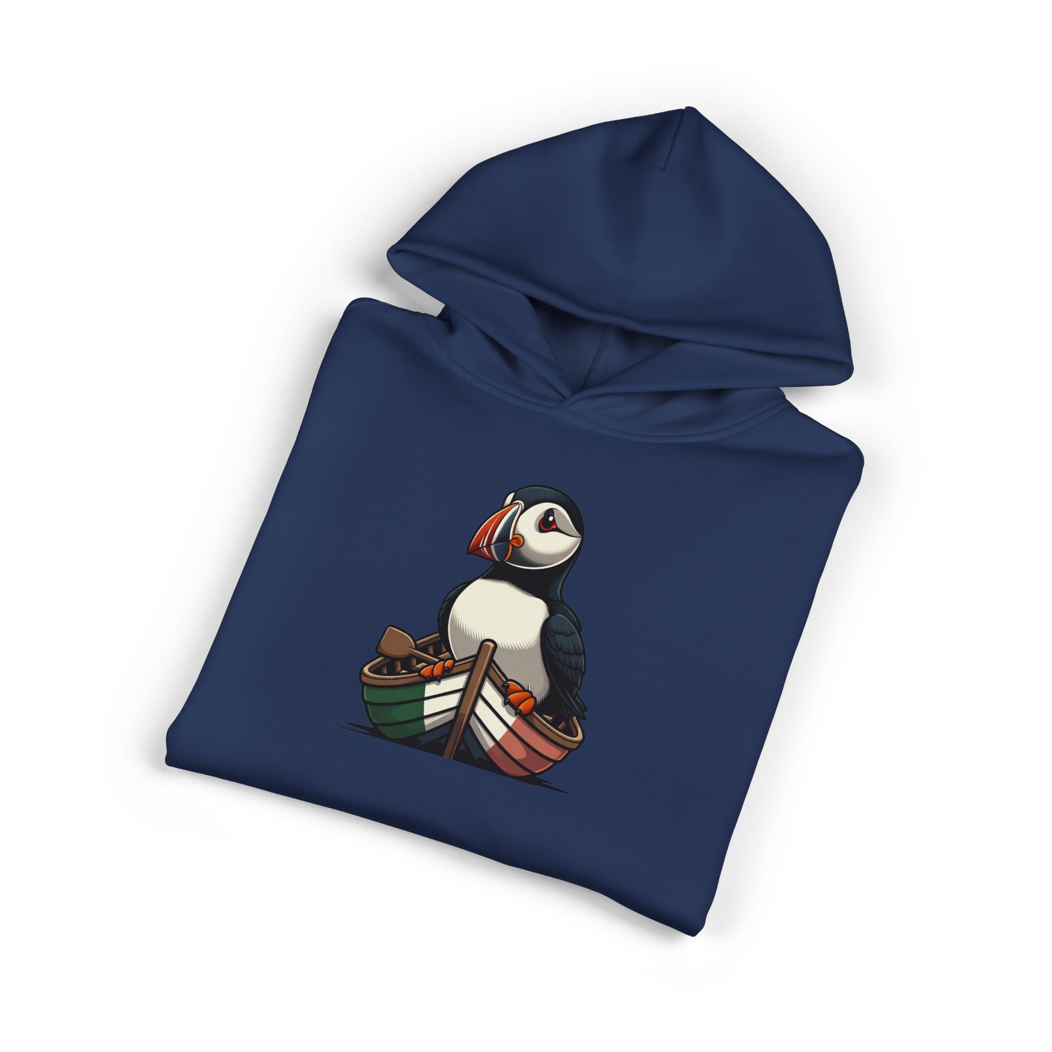 Puffin Rowboat Hoodie — Cute Nautical Puffin Graphic Hoodie