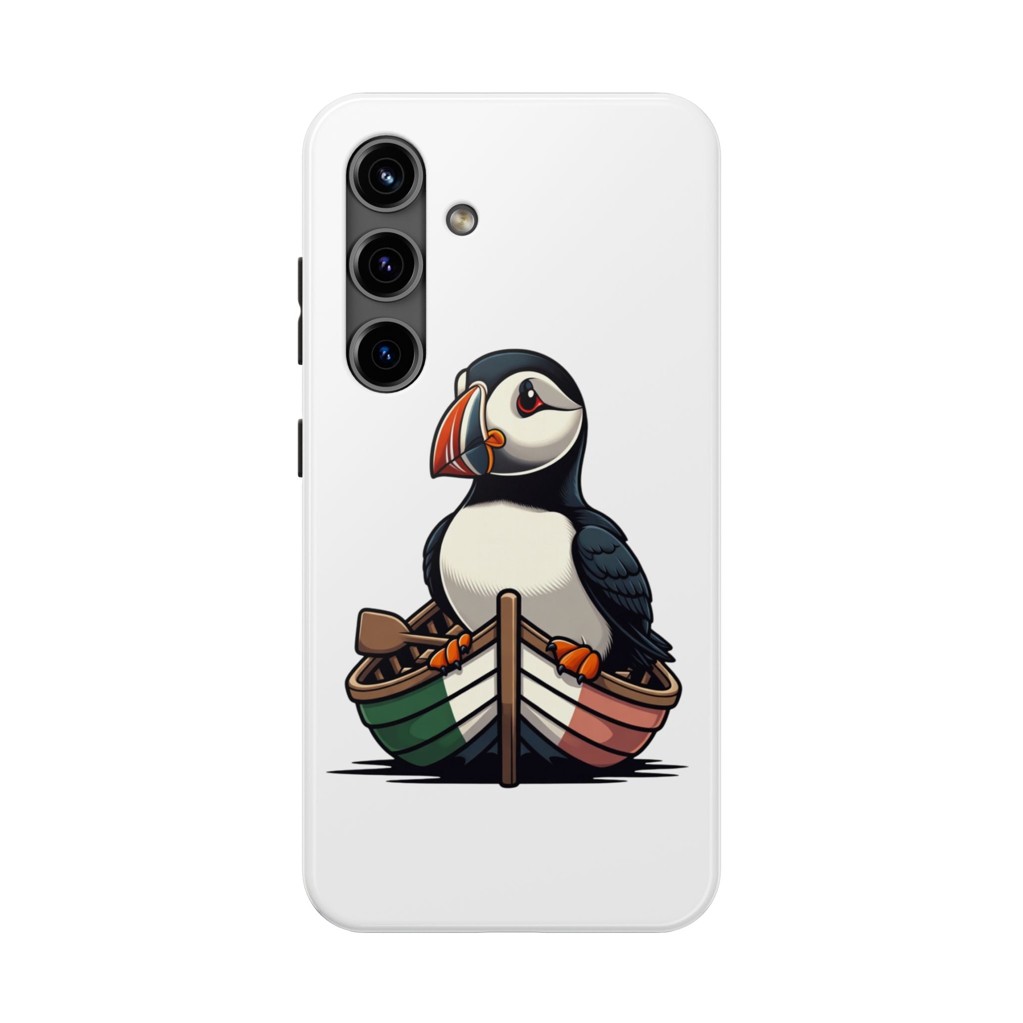 Newfoundland Puffin Rowboat Tough Phone Case