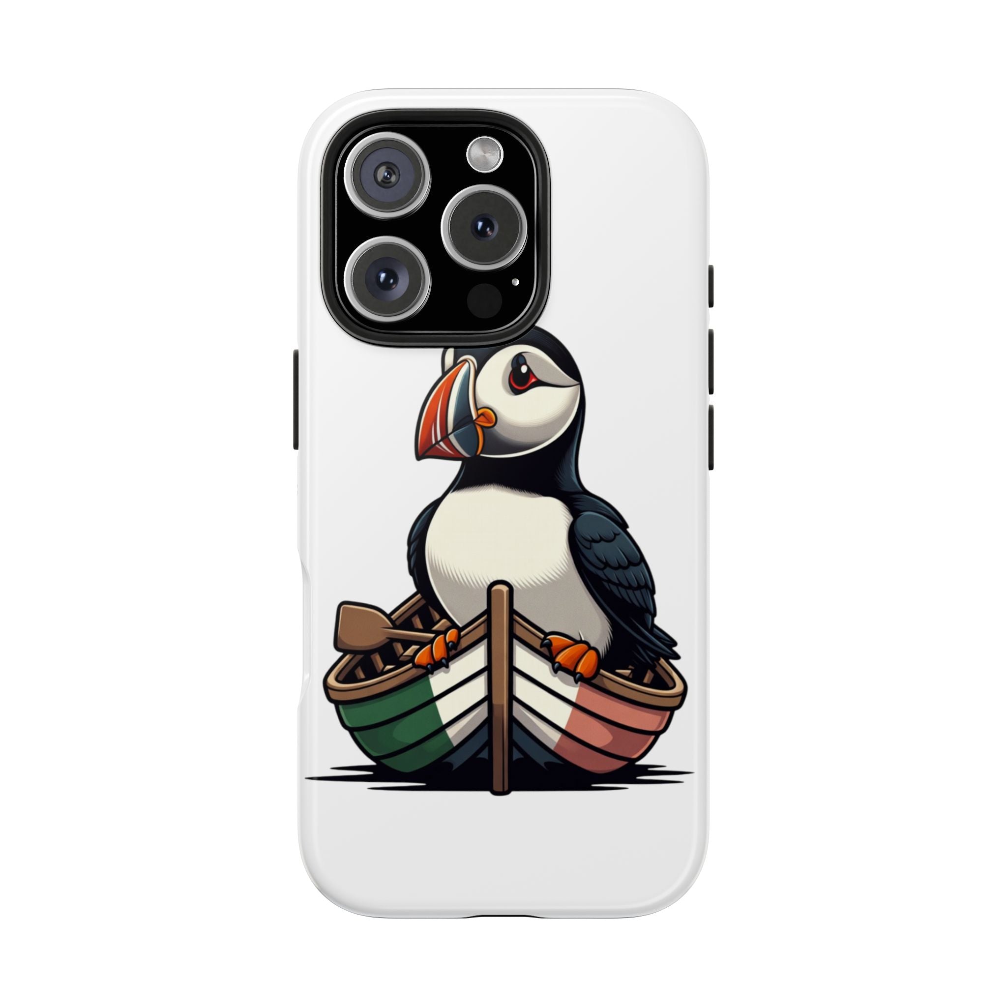 Newfoundland Puffin Rowboat Tough Phone Case