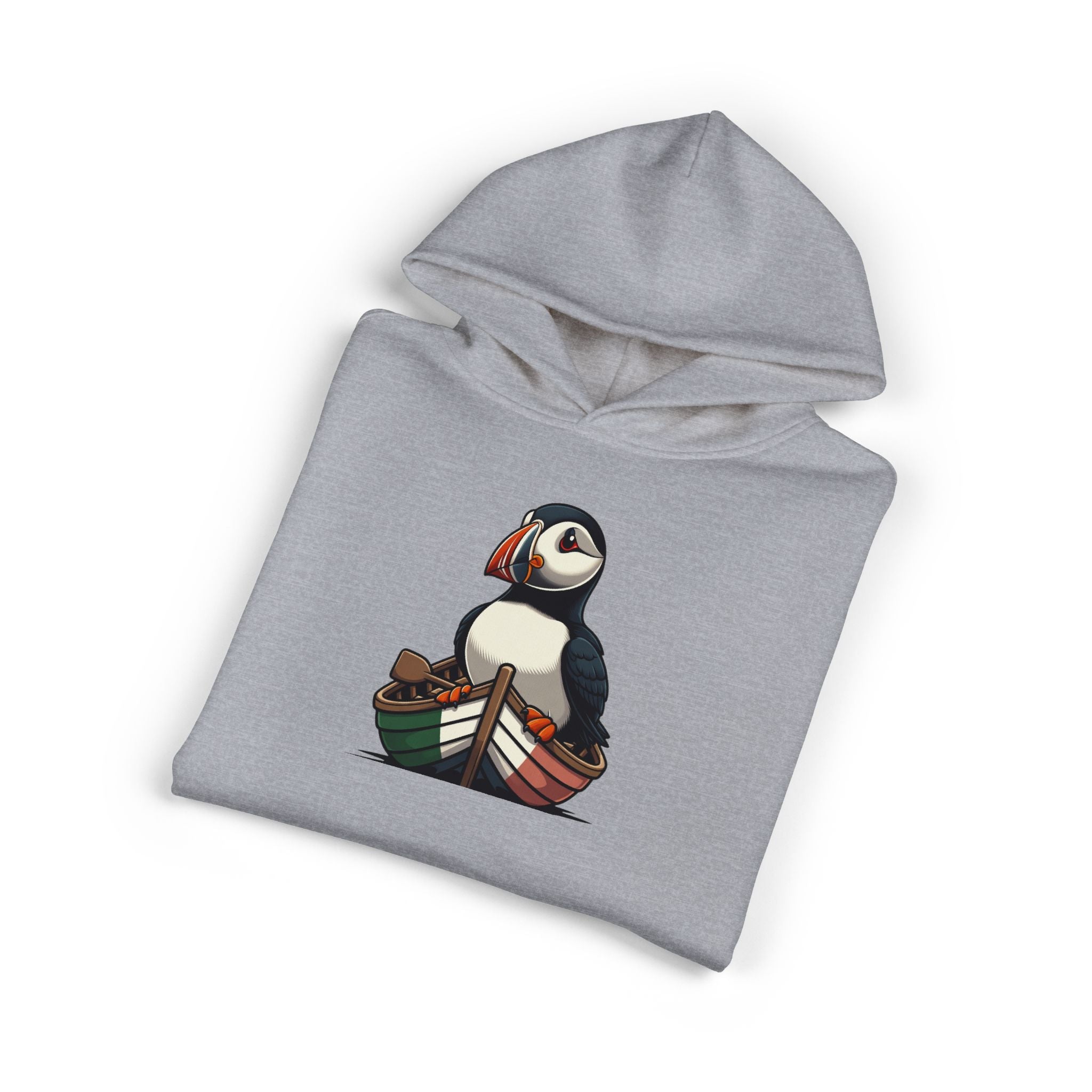 Puffin Rowboat Hoodie — Cute Nautical Puffin Graphic Hoodie