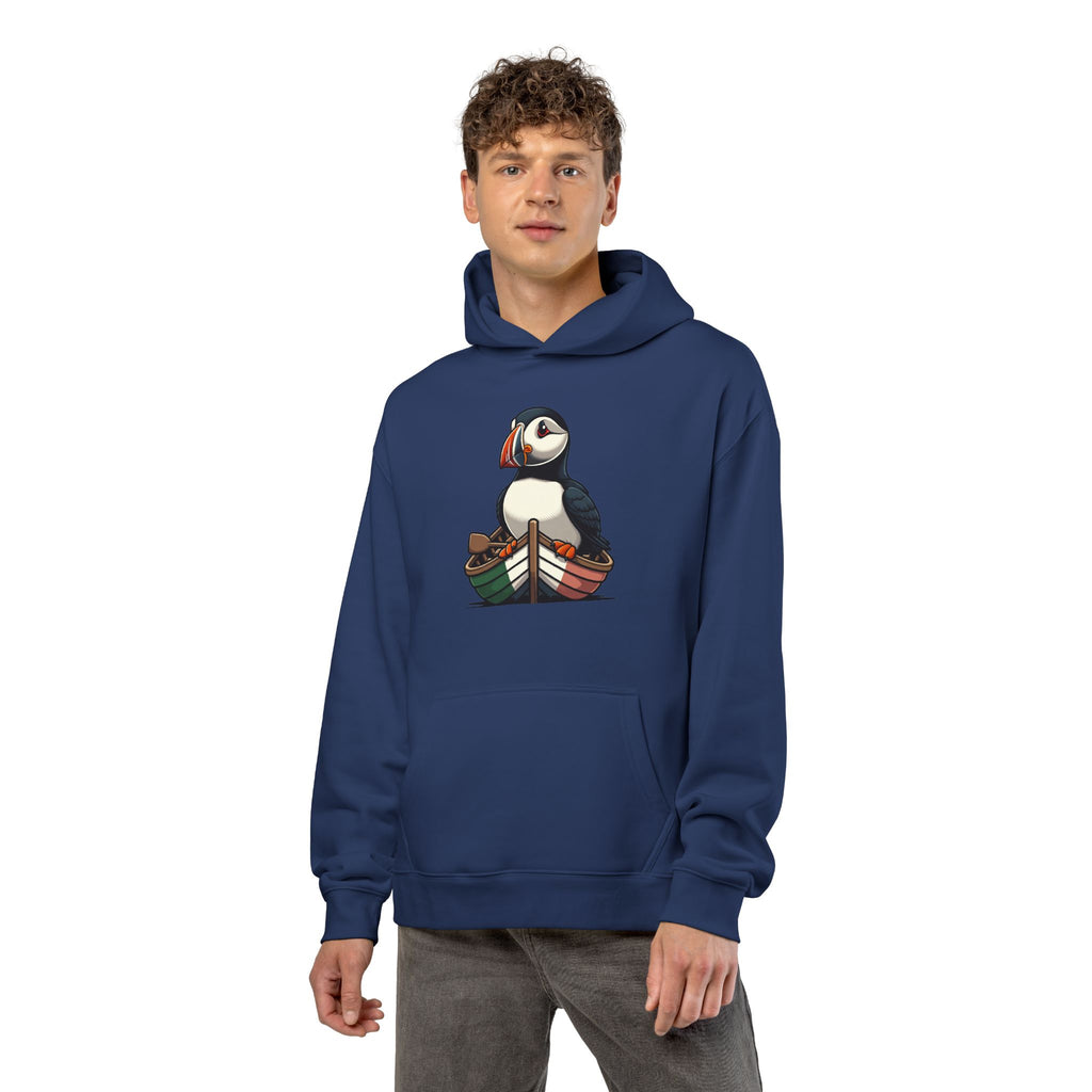 Puffin Rowboat Hoodie — Cute Nautical Puffin Graphic Hoodie