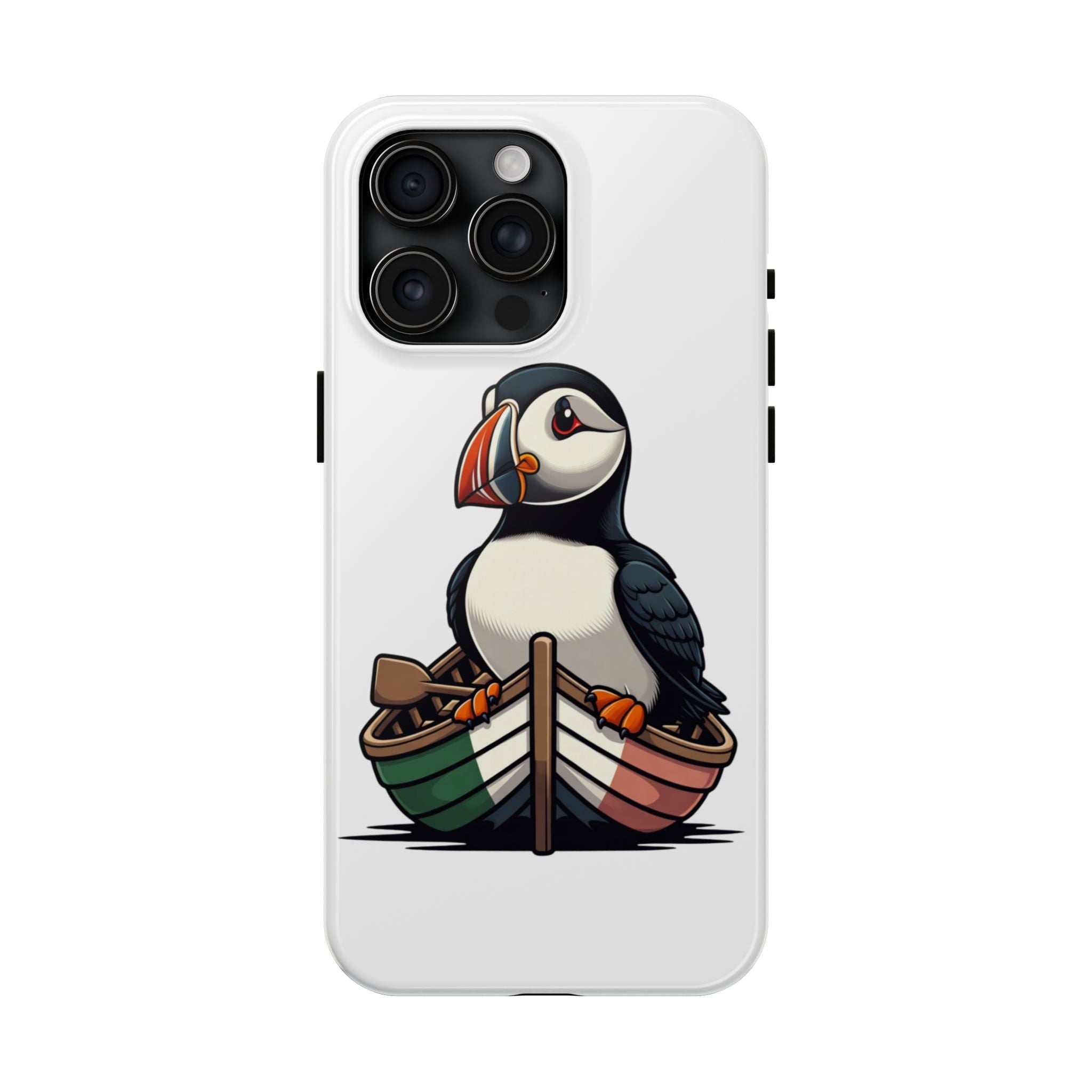 Newfoundland Puffin Rowboat Tough Phone Case
