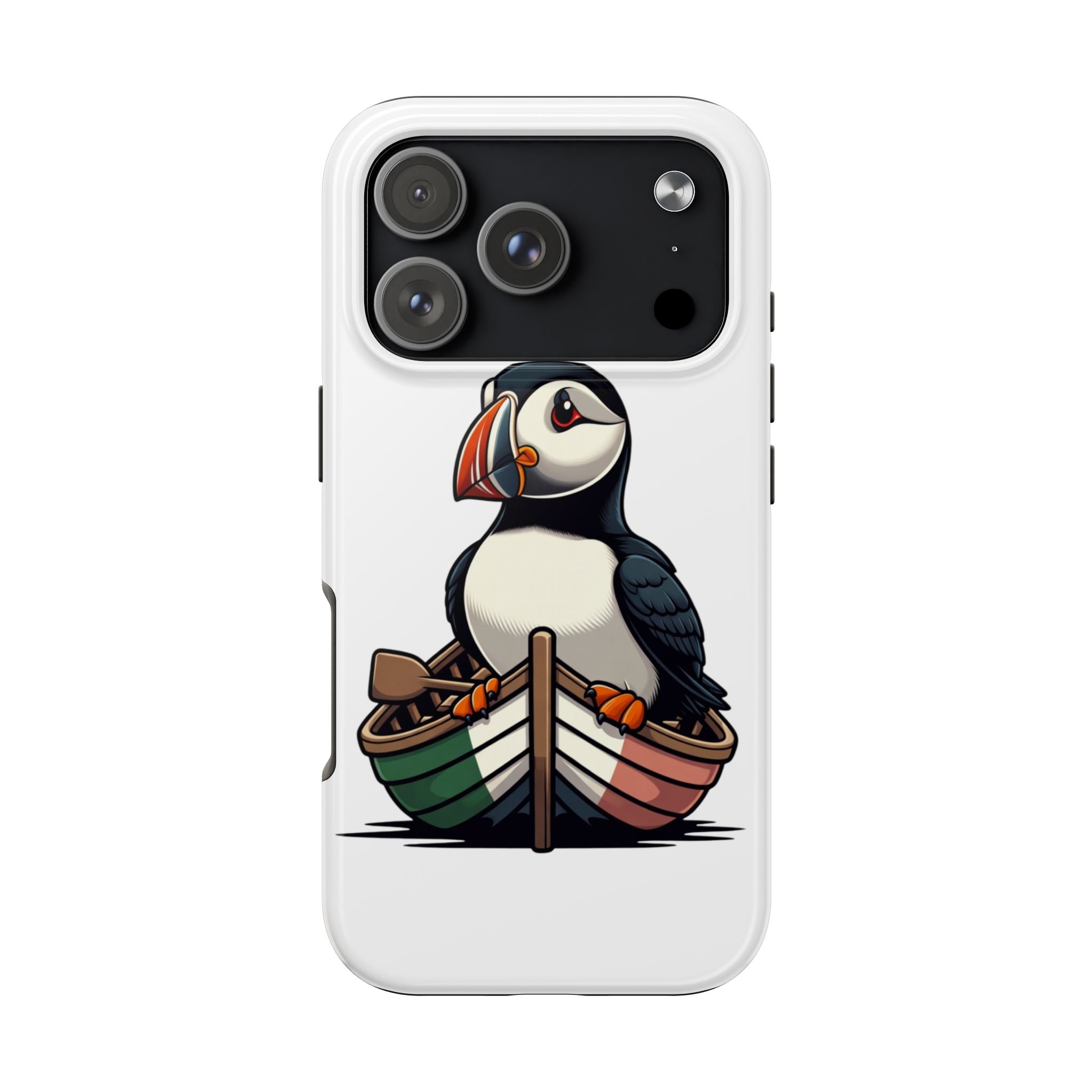 Newfoundland Puffin Rowboat Tough Phone Case