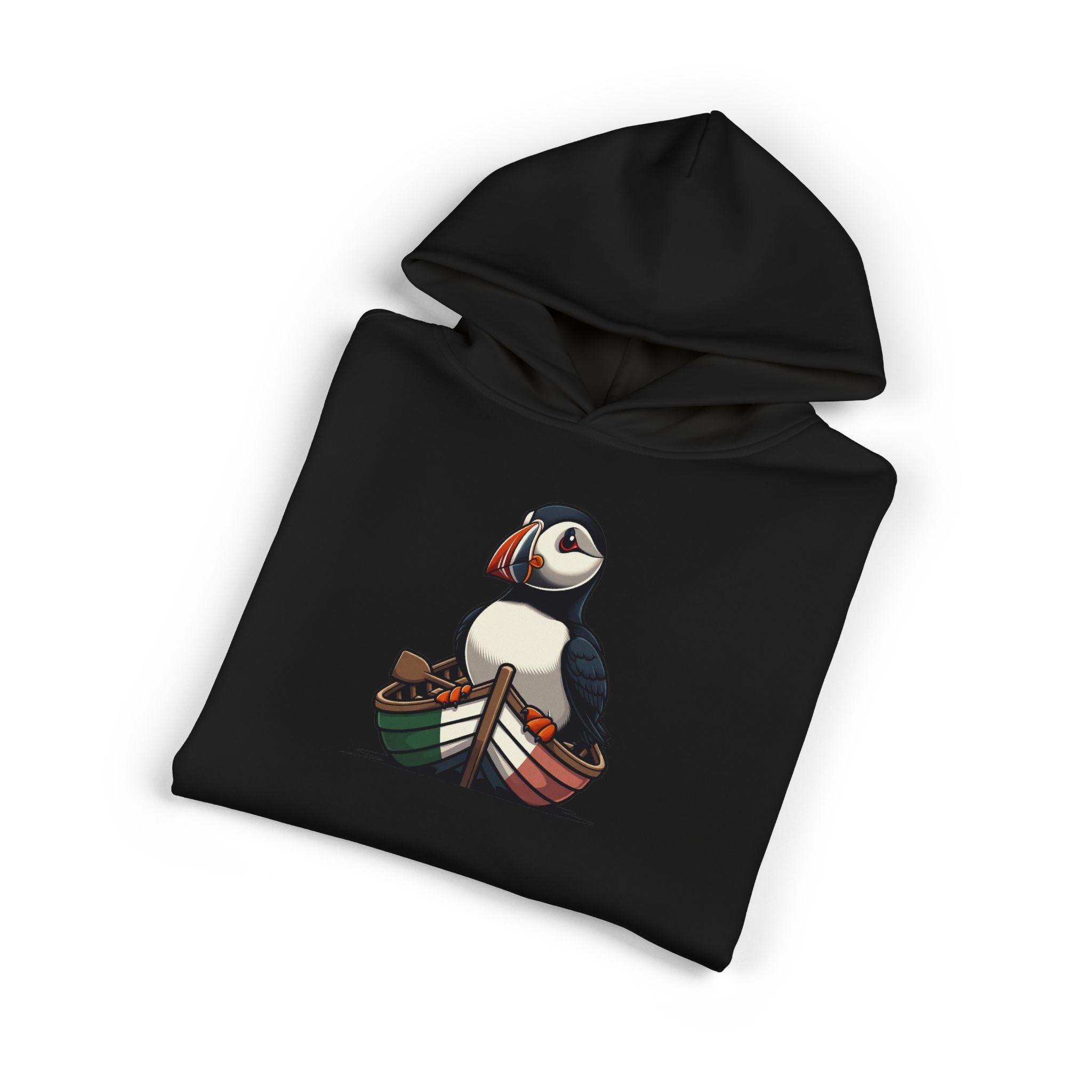 Puffin Rowboat Hoodie — Cute Nautical Puffin Graphic Hoodie