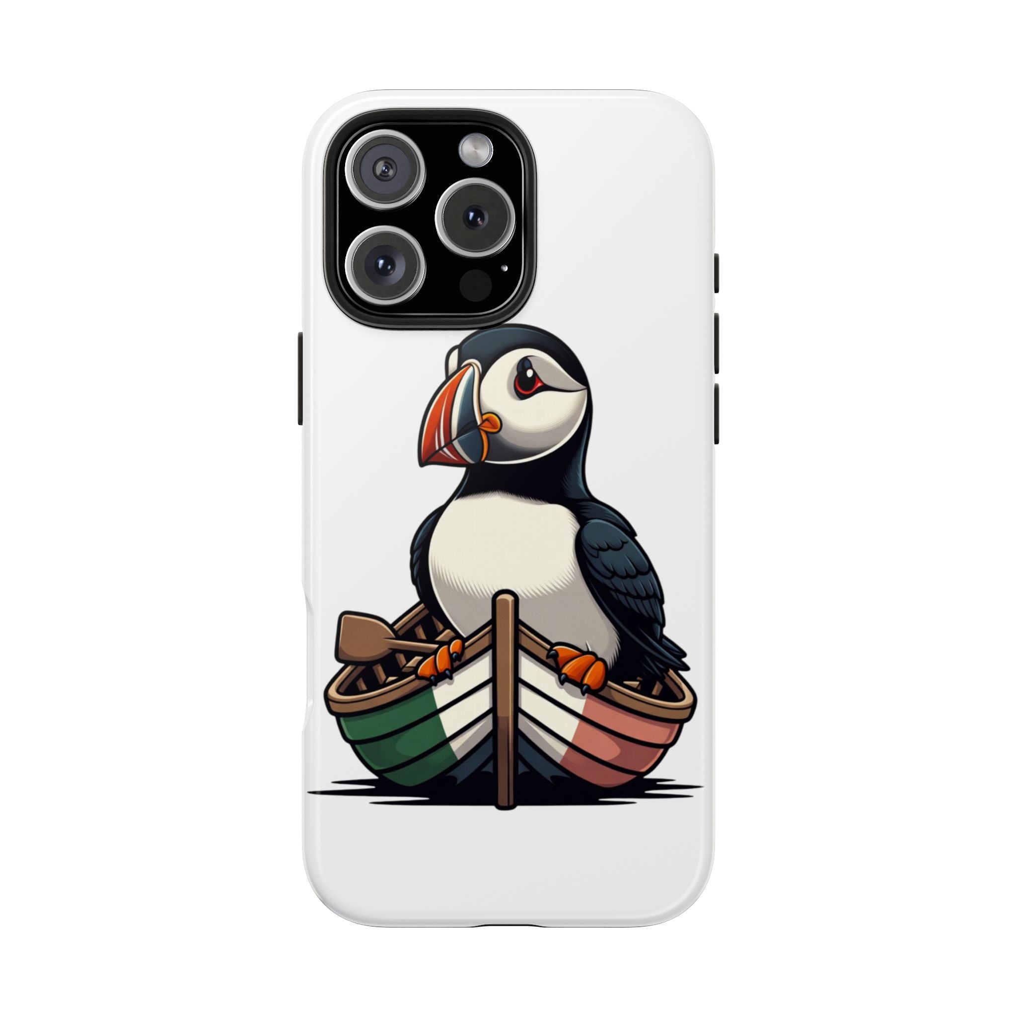 Newfoundland Puffin Rowboat Tough Phone Case