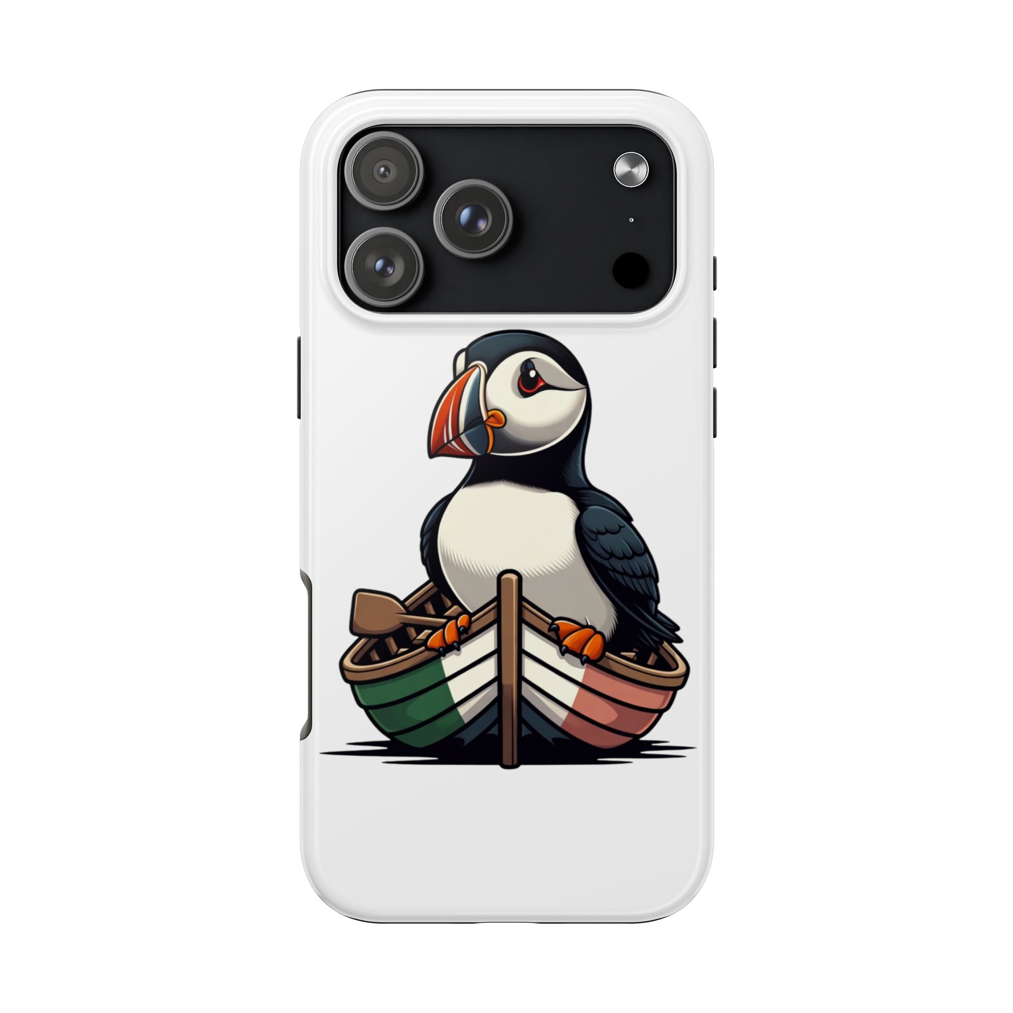 Newfoundland Puffin Rowboat Tough Phone Case