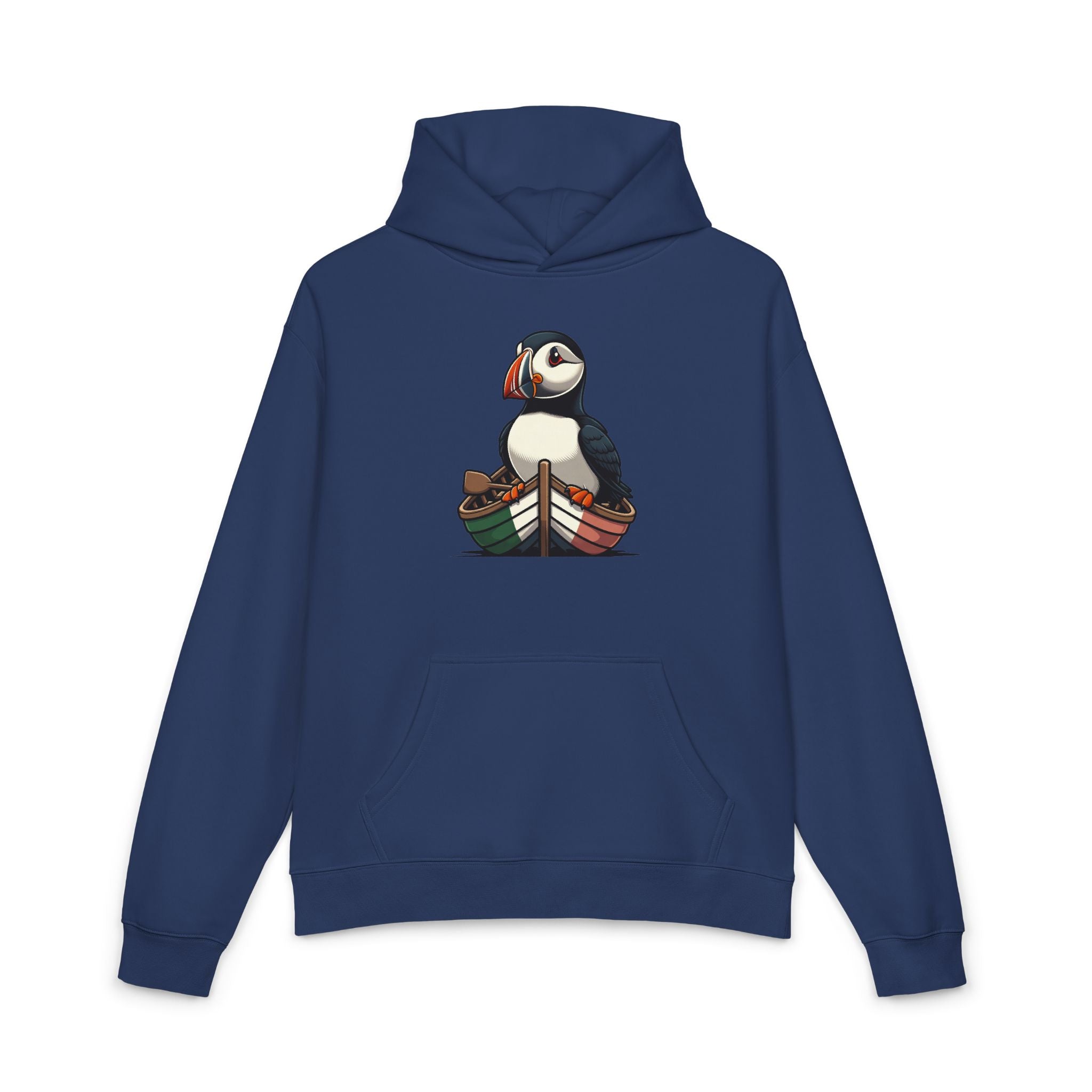 Puffin Rowboat Hoodie — Cute Nautical Puffin Graphic Hoodie