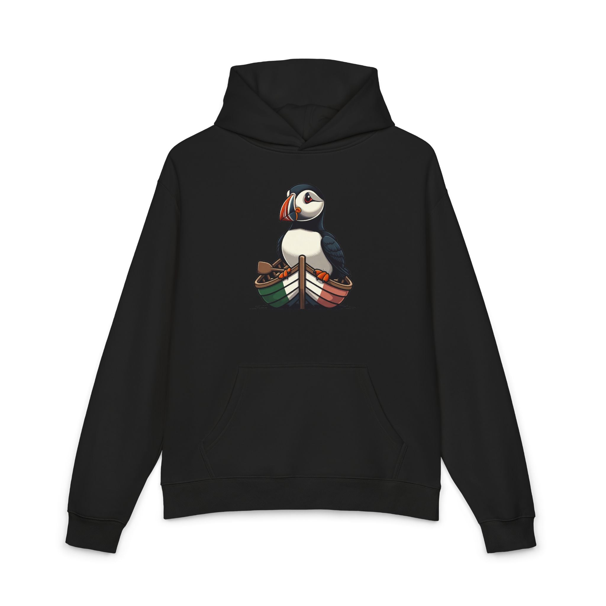 Puffin Rowboat Hoodie — Cute Nautical Puffin Graphic Hoodie