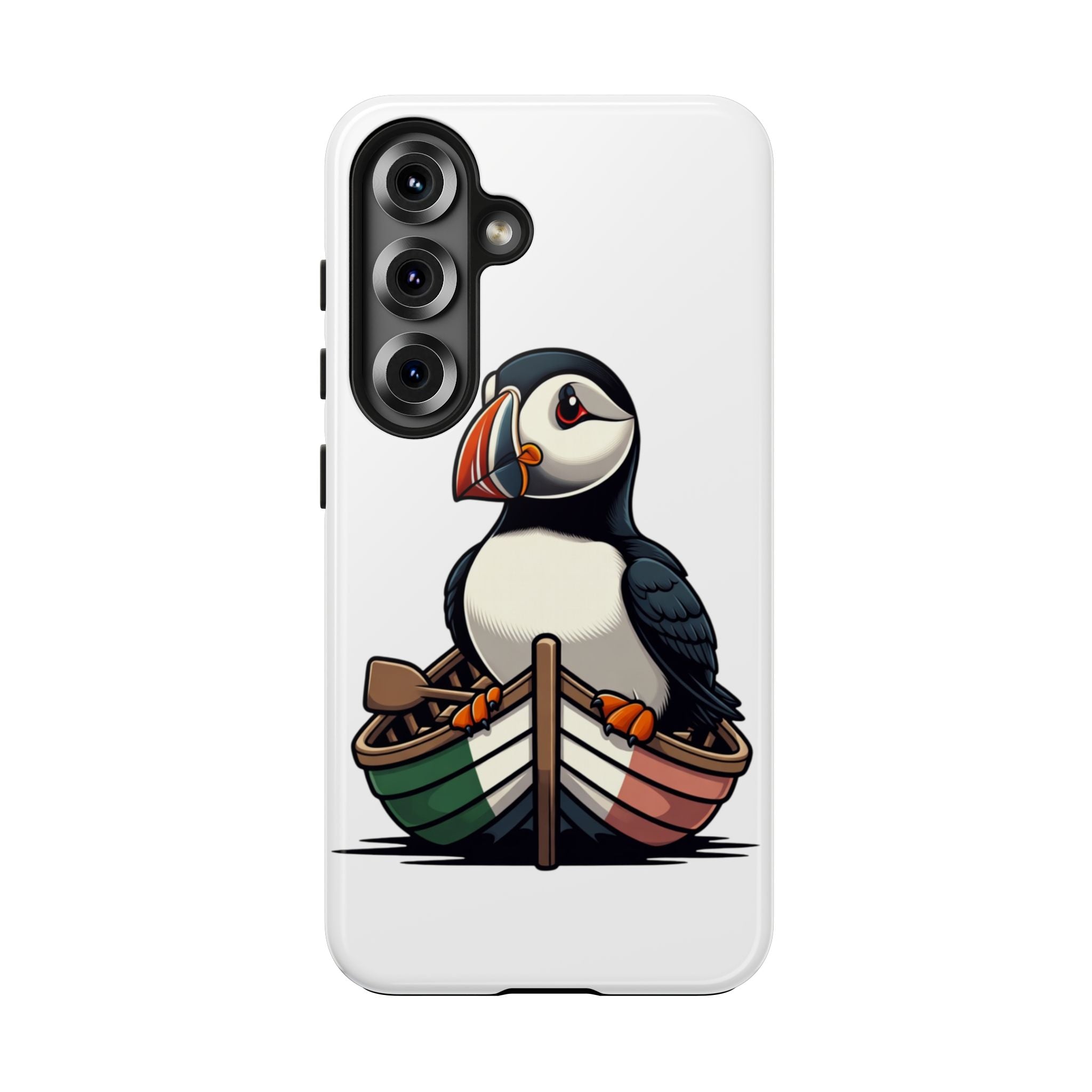 Newfoundland Puffin Rowboat Tough Phone Case