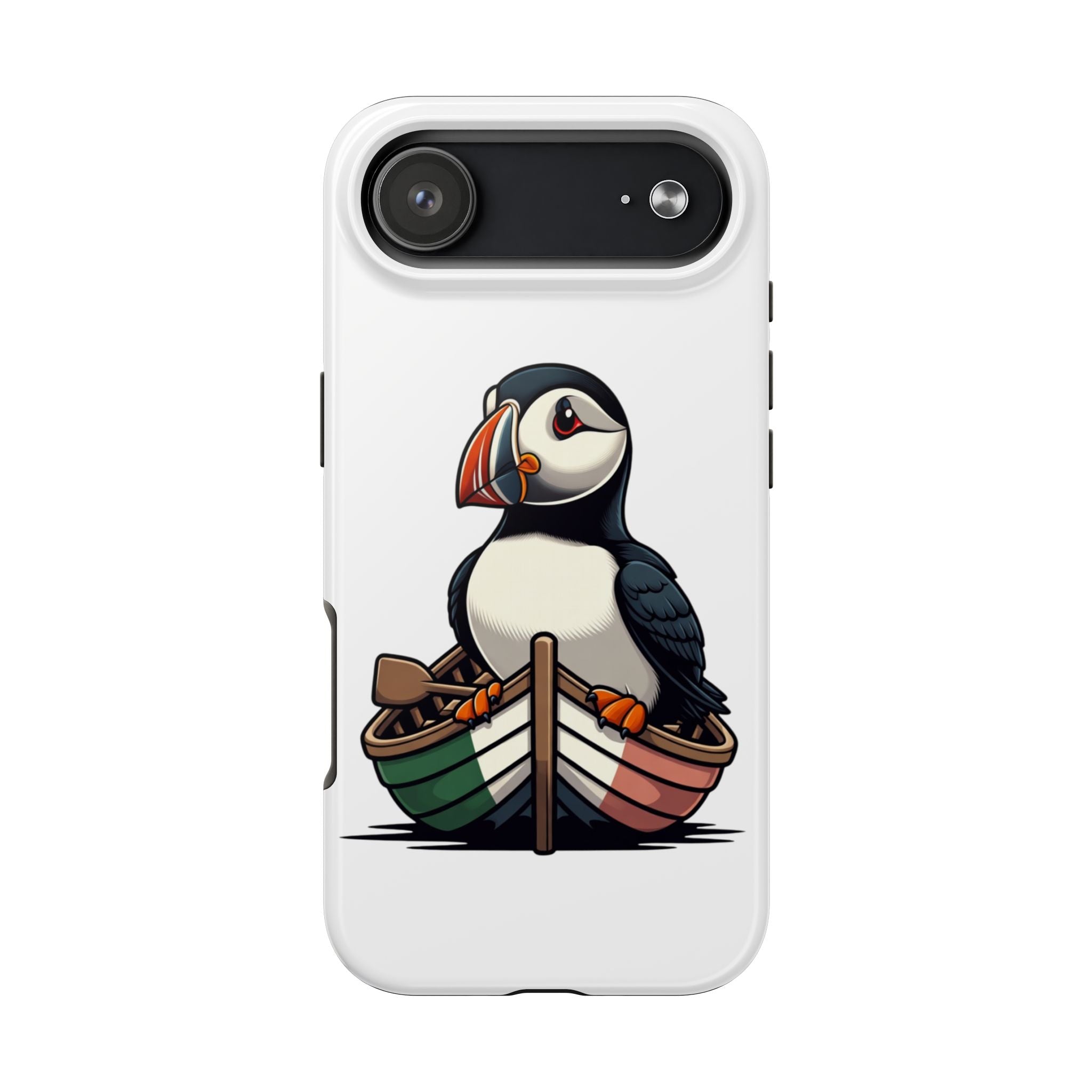Newfoundland Puffin Rowboat Tough Phone Case