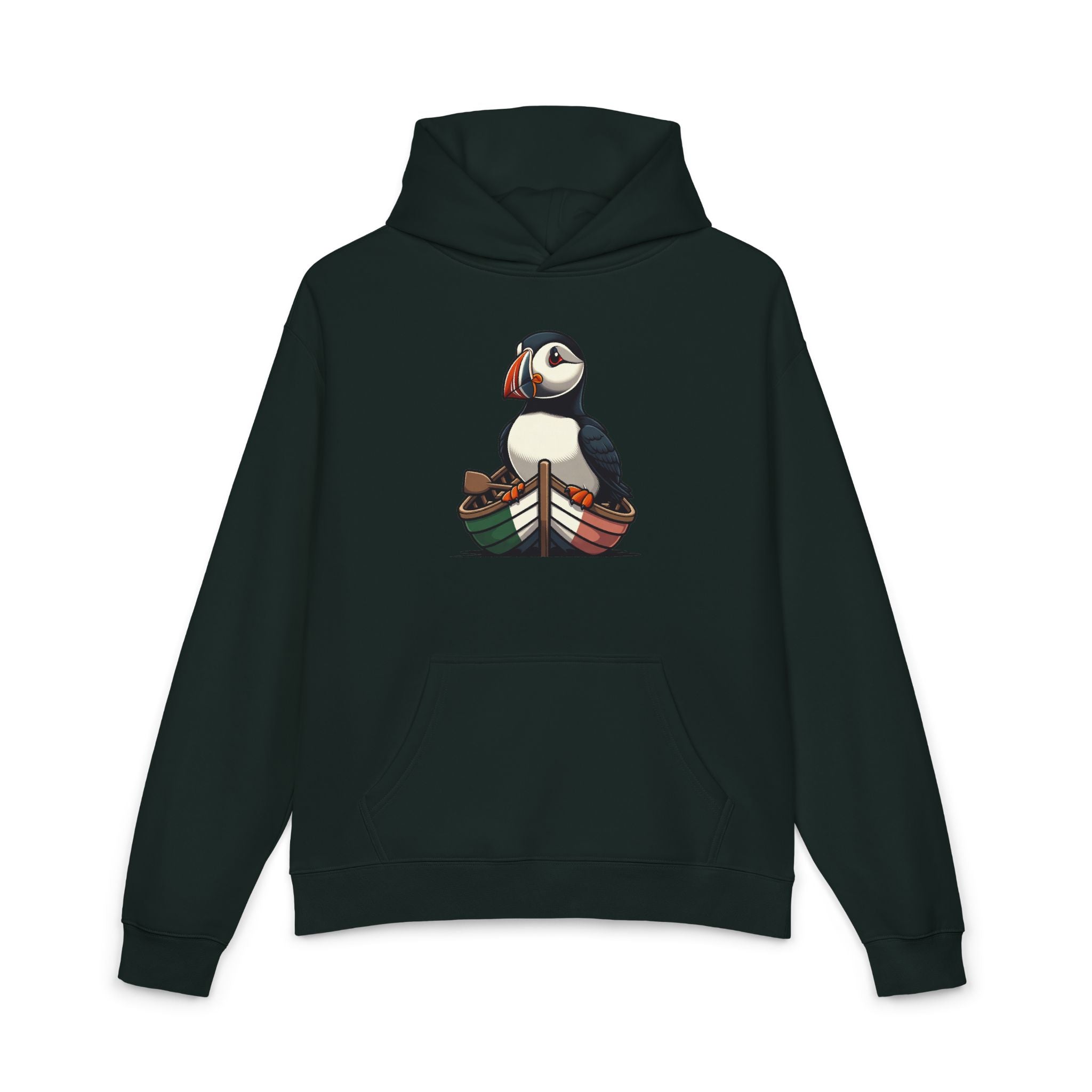 Puffin Rowboat Hoodie — Cute Nautical Puffin Graphic Hoodie