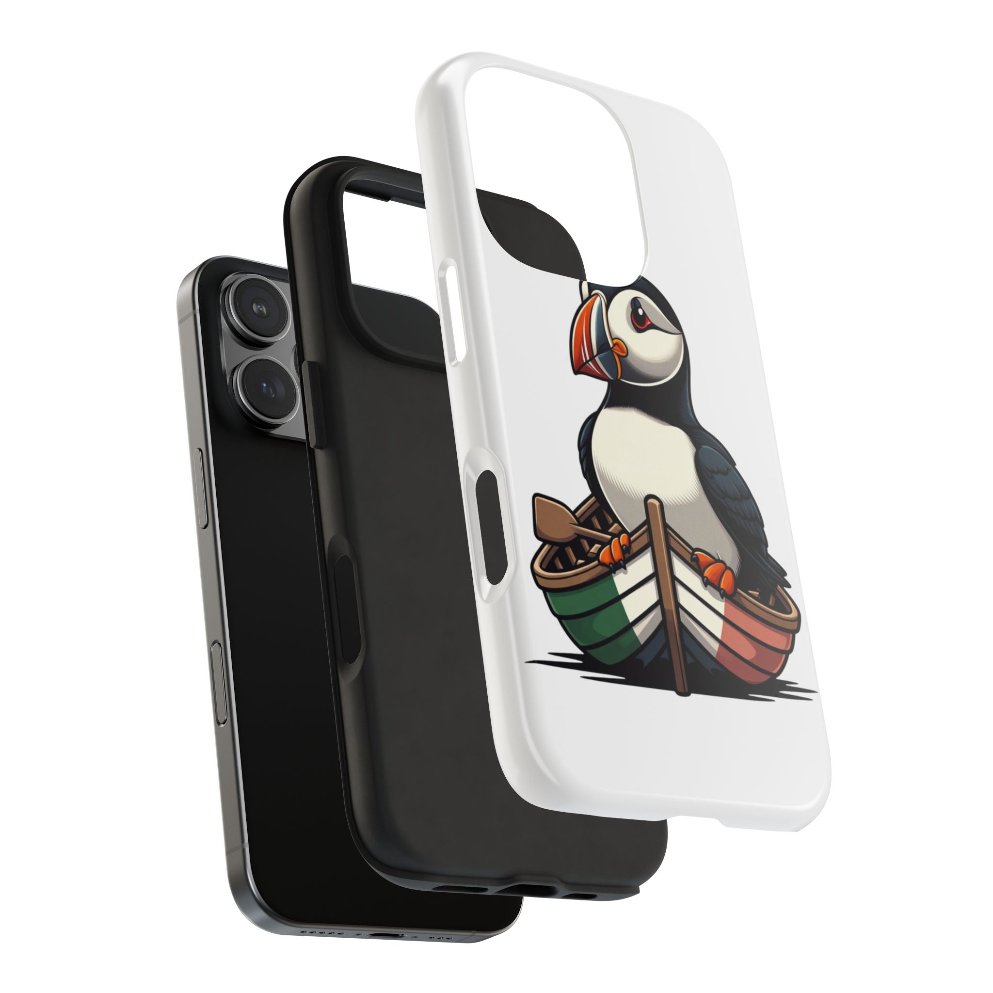 Newfoundland Puffin Rowboat Tough Phone Case